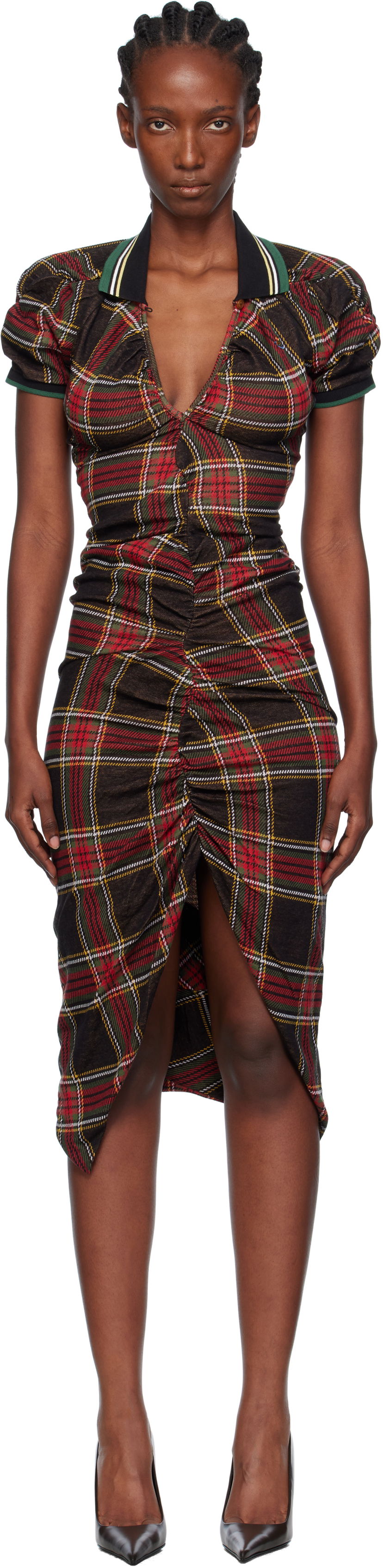 Mekko Vivienne Westwood Vivienne Westwood Pulling Plaid Midi Dress Monivärinen | 1601004S-J009T-