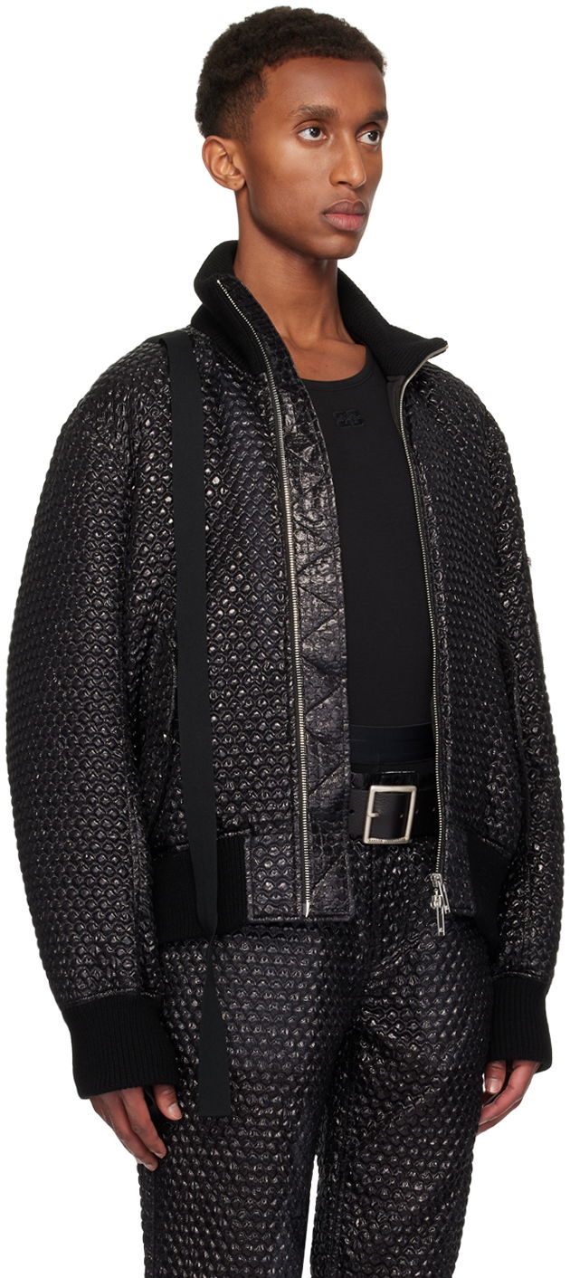 Bomber-takki Helmut Lang Helmut Lang Seatbelt Down Bomber Jacket Musta | O06HM199, 1