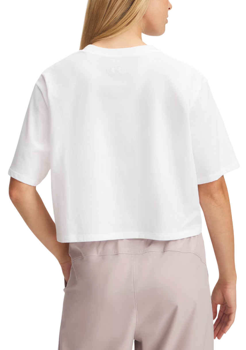 Crop top Under Armour Under Armour Rival Short Sleeve Crop Top Valkoinen | 1389721-100, 1