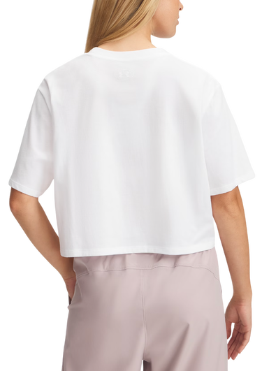 Crop top Under Armour Under Armour Rival Short Sleeve Crop Top Valkoinen | 1389721-100, 1