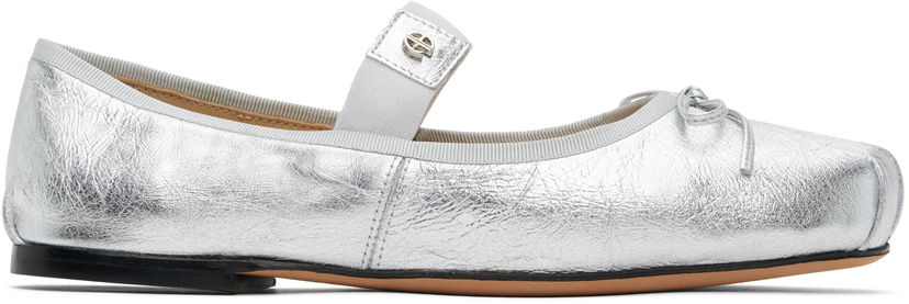 Vaatteet Anine Bing ANINE BING Jolie Ballerina Flats Metallinen | A-14-10846-SLV1