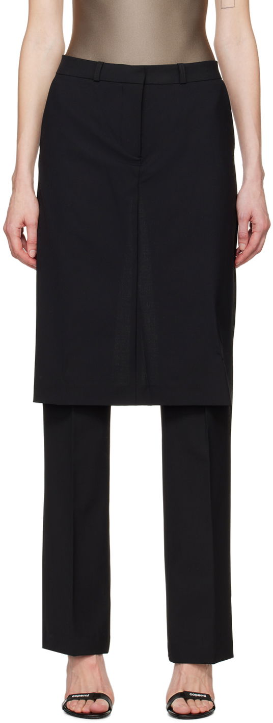 Housut Coperni Coperni Skirt Overlay Trousers Musta | COPP64106