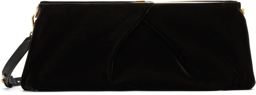 Käsilaukku Dries Van Noten Dries Van Noten Velvet Clutch Musta | 252-011518-653