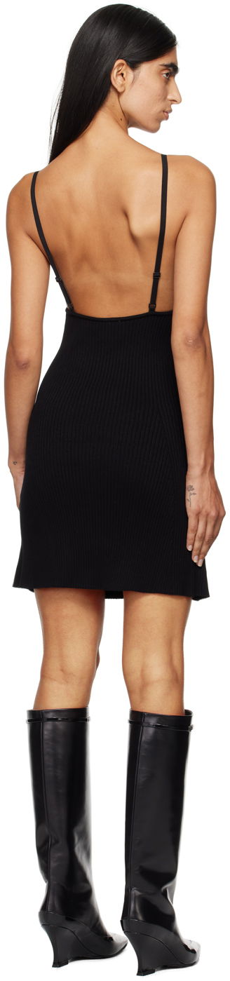 Mekko Courrèges Ribbed Mini Dress Musta | 324MRO441FI0001, 2
