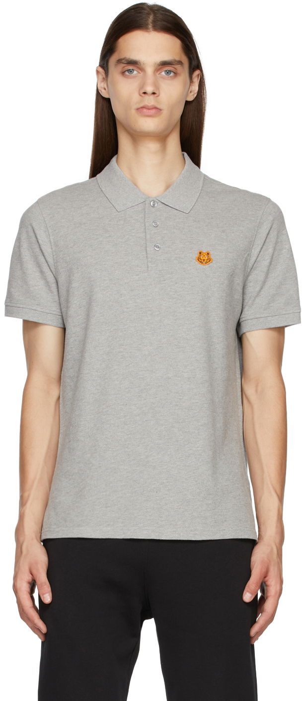 Poolopaita KENZO Kenzo Tiger Crest Polo Harmaa | FA65PO0014PU