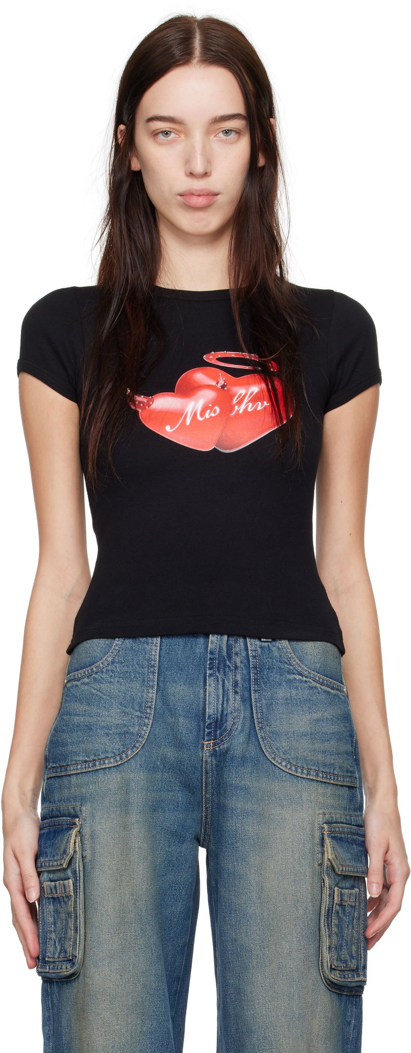 T-paita MISBHV Hearts Baby T-Shirt Musta | 241W118