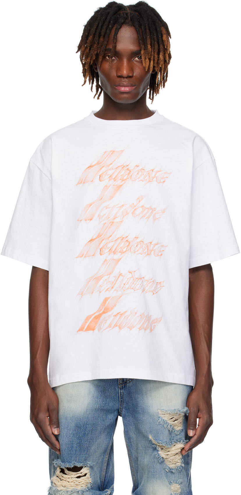 T-paita We11done We11done Spark Logo T-Shirt Valkoinen | WD-TT0-25-751-U-WH