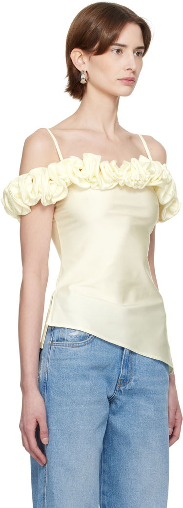 Tankkitoppi Coperni Coperni Ruffle Camisole Top Musta | COPT79F5001, 4