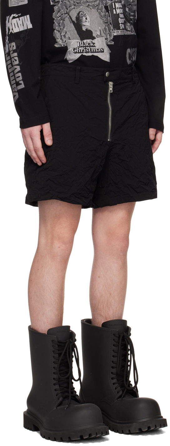 Shortsit We11done We11done Crumpled Shorts Musta | WD-PT1-23-271-M-BK, 1