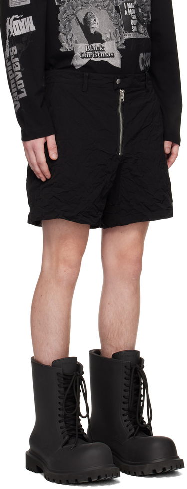 Shortsit We11done We11done Crumpled Shorts Musta | WD-PT1-23-271-M-BK, 1