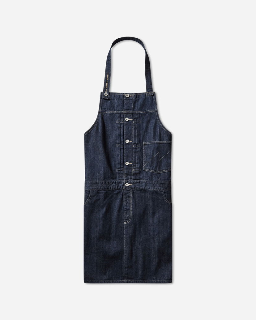 Vaatteet Neighborhood Button-Front Utility Denim Apron Tummansininen | 252ZANH-AC01 INDIGO