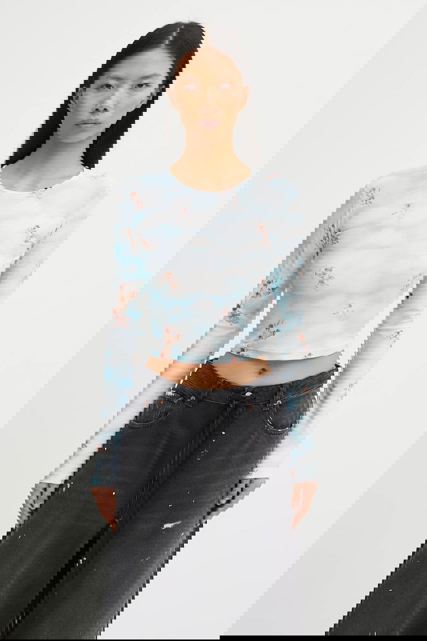 Crop top Fiorucci Beatitudo Print Long Sleeve Crop Monivärinen | W25FWTLO003LY01BL02, 0