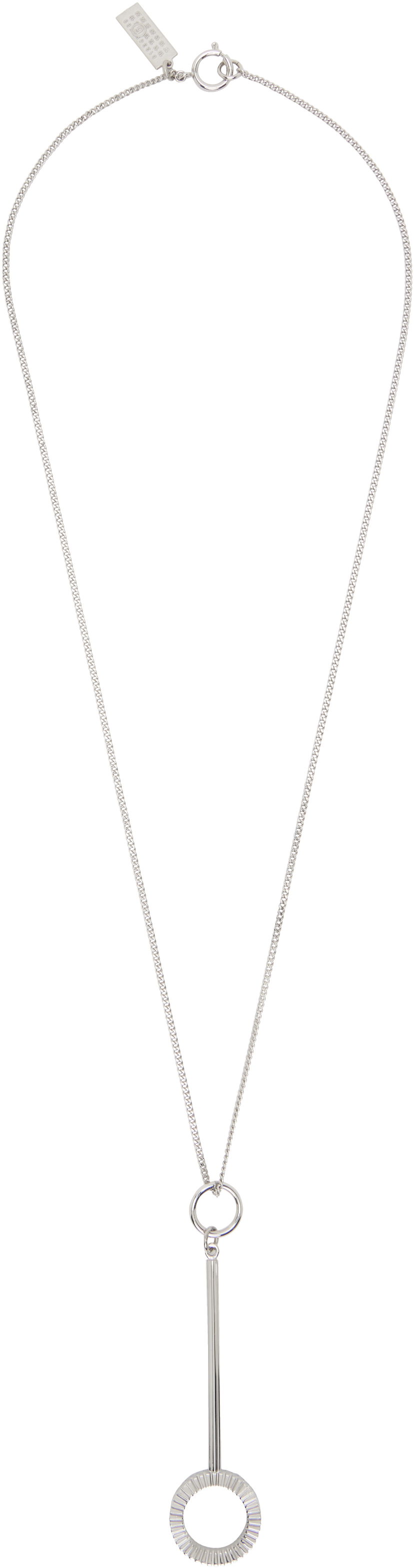 Kaulakoru Maison Margiela MM6 Maison Margiela Curb Chain Pendant Necklace Metallinen | SM7UU0076 P7352