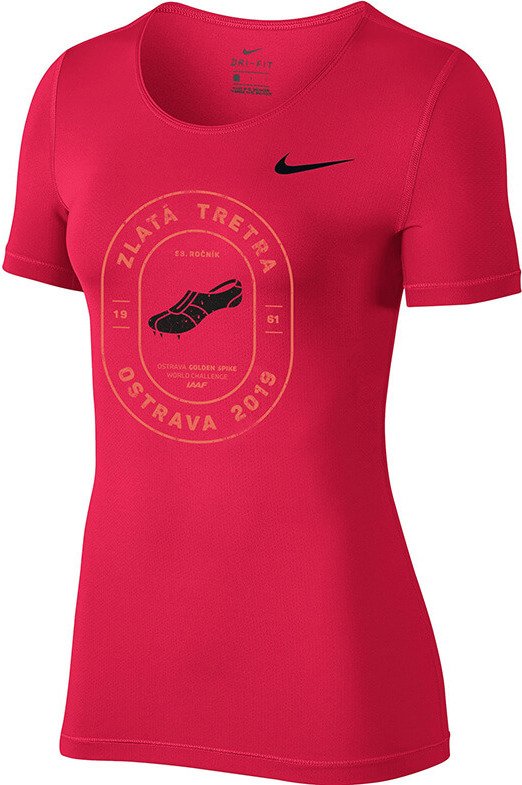 T-paita Nike Pro Top SS All Over Mesh T-Shirt Punainen | 889540-617-zt
