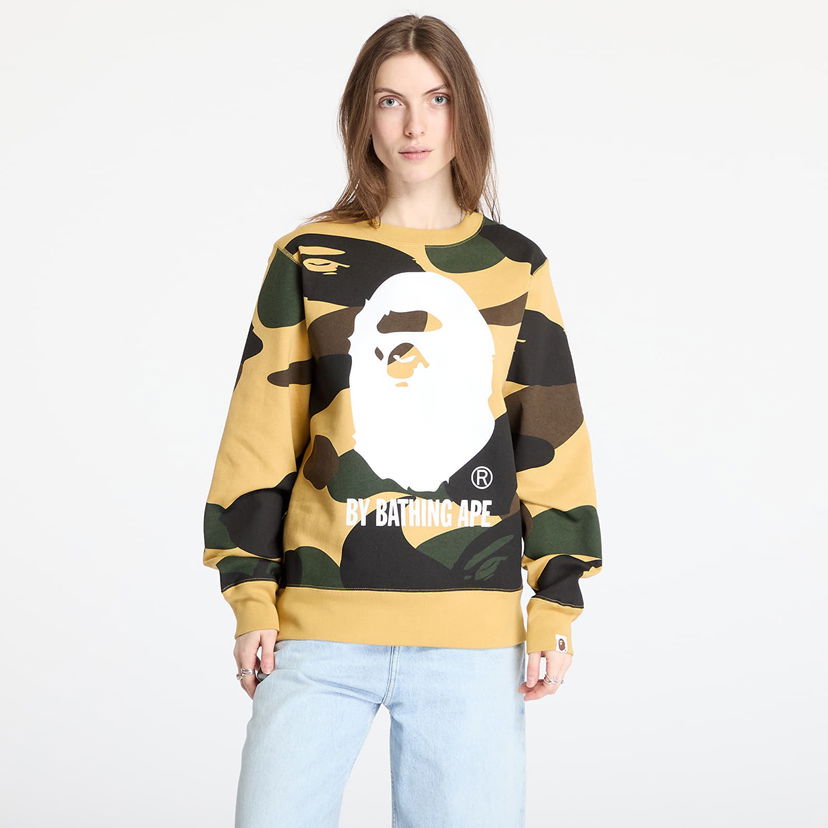 Villapaita BAPE A BATHING APE Giant 1St Camo Crewneck Sweatshirt Keltainen | 001SWL301011MYEL