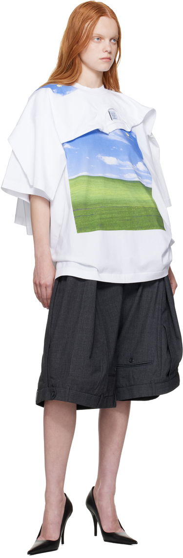 T-paita VETEMENTS Vetements Desktop Double Layered T-Shirt Valkoinen | UH76TR770W, 3