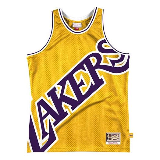 Tankkitoppi Mitchell & Ness Los Angeles Lakers Big Face 2.0 Jersey Keltainen | MSTKBW19146-LALLTGD, 0