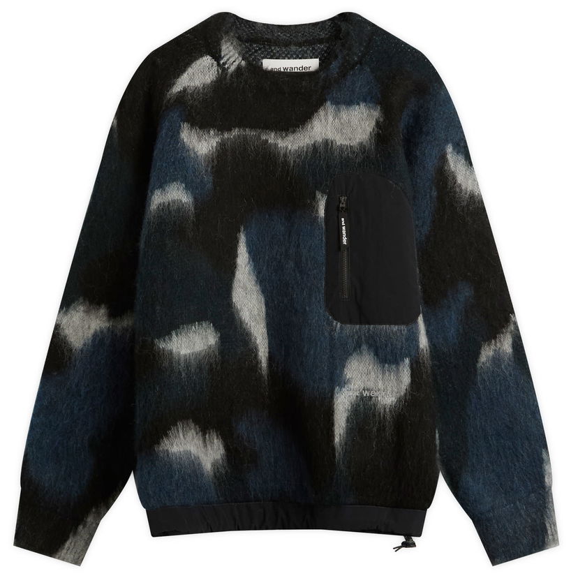 Villapaita and wander Shaggy Knit Sweater with Pocket Sininen | 5745284064-404