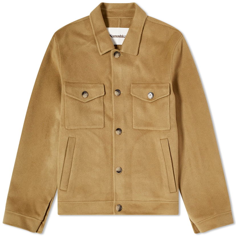 Takki Nanushka Rhys Wool Overshirt Beige | NM23PFOW00865