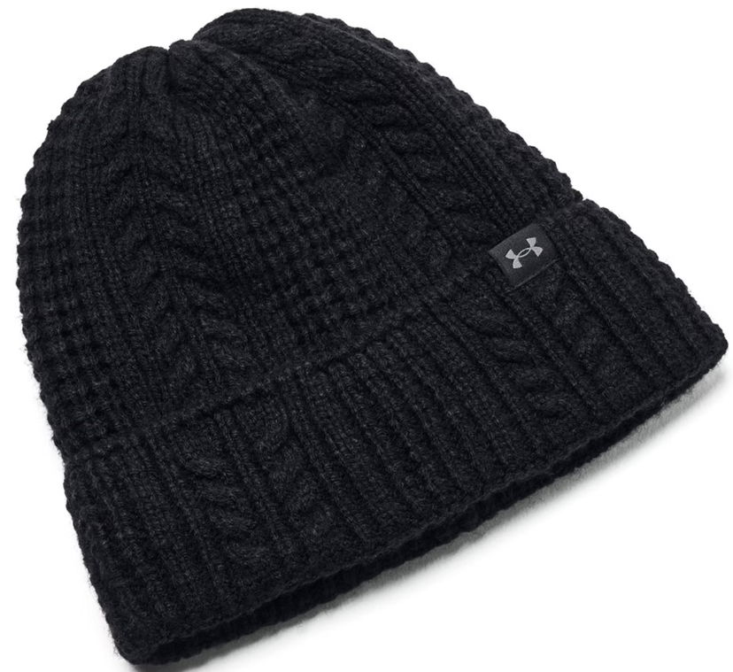 Hattu Under Armour W Halftime Cable Knit Beanie Musta | 1386639-001
