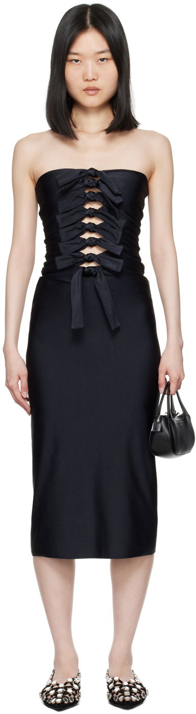 Mekko Coperni Knot Midi Dress Musta | COPR110BIS545