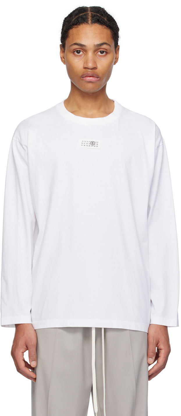 T-paita Maison Margiela MM6 Numeric Signature T-Shirt Valkoinen | SH0GC0007 S24312