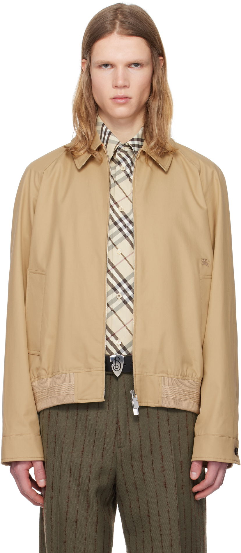 Bomber-takki Burberry Burberry Gabardine Chester Harrington Jacket Beige | 8093199