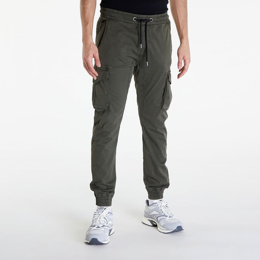Housut Alpha Industries Cotton Twill Jogger Grey/ Black Harmaa | 116202 136