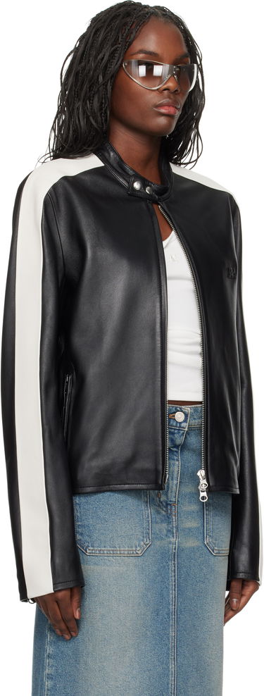 Takki Courrèges Courrèges Contrast Biker Jacket Musta | 324LBL199CV0005, 4