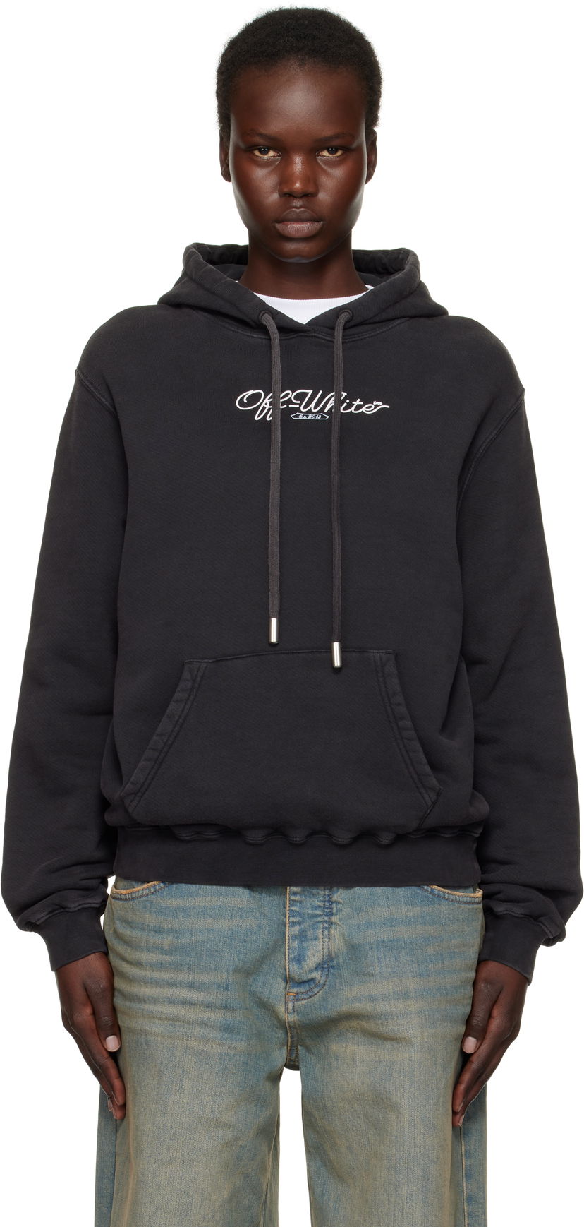 Huppari Off-White Off-White Scissor Arrow Hoodie Musta | OWBB064S25FLE0030701
