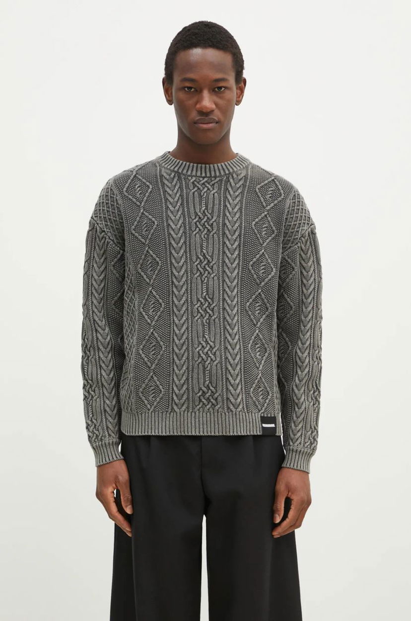 Villapaita Neighborhood NEIGHBORHOOD Cable Knit Sweater Harmaa | 24213NH.KNM01