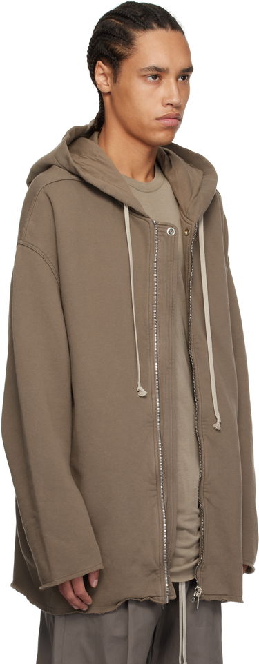 Huppari Rick Owens Rick Owens DRKSHDW Hollywood Peter Zip-Up Hoodie Ruskea | DU01E3289 F, 1