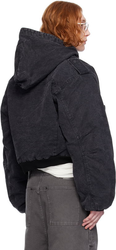 Bomber-takki Entire Studios Entire Studios W2 Denim Hooded Bomber Jacket Musta | ES2307IR, 2