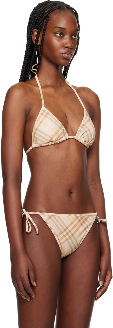 Uimapuvut Burberry Burberry Check Triangle Bikini Top Beige | 8108593, 1