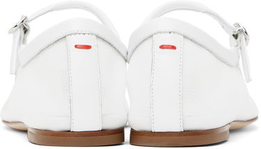Vaatteet Aeyde Aeyde Uma Mesh Toe-Cap Ballerina Flats Valkoinen | A11-FL-RKLS08FL181-SS25-1020-007, 1