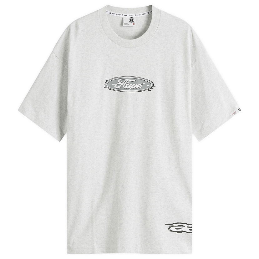 T-paita AAPE by A Bathing Ape AAPE Racing T-Shirt, Size Large Harmaa | AAPTEM1556XANWH2