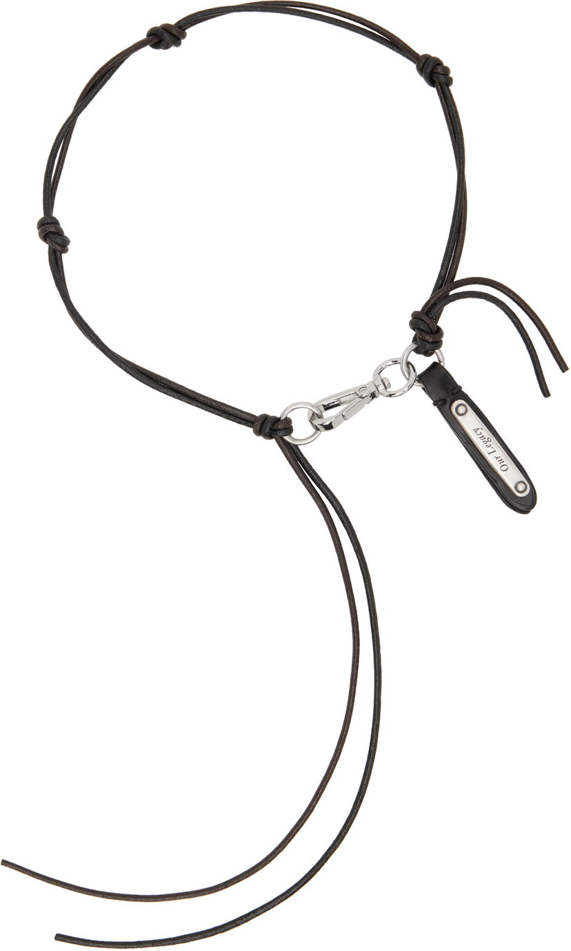 Kaulakoru OUR LEGACY Our Legacy Ladon Super Slim Leather Necklace Ruskea | A2258SFL