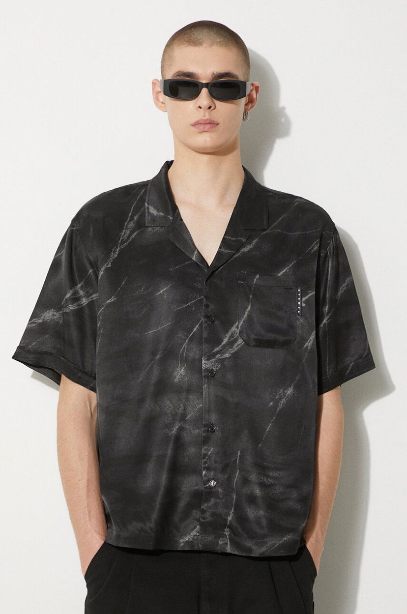 Paita Stampd STAMPD Regular Fit Shirt with Classic Collar Musta | SLA.M3313BD.BMB