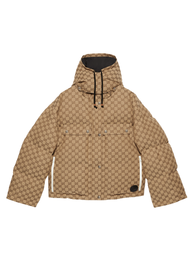 Puffer takki Gucci GG Puffer Jacket Beige | 717558 Z9AAR 2184