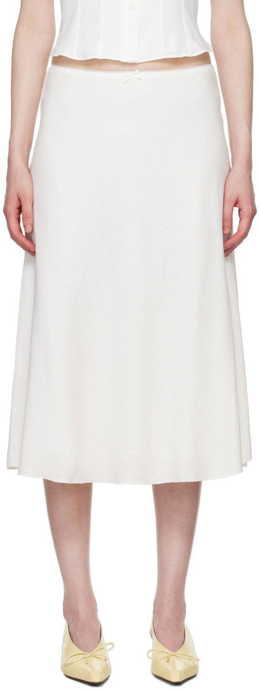 Hame GUIZIO Guizio Paloma Midi Skirt Valkoinen | P24313W085