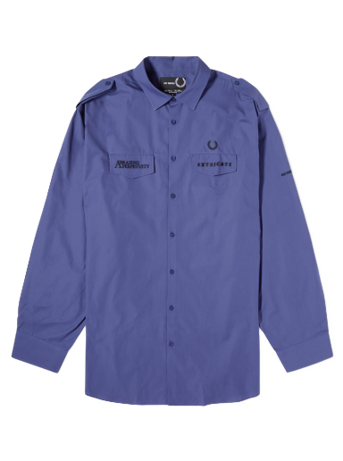 Paita Fred Perry Raf Simons x Oversized Uniform Shirt Tummansininen | SM6514-139