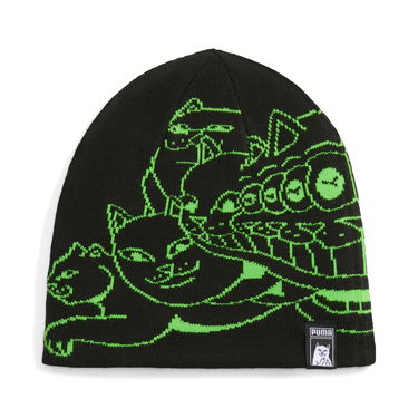 Pipo Puma PUMA x RIPNDIP Knitted Beanie with Graphic Print Musta | 026596_01, 0