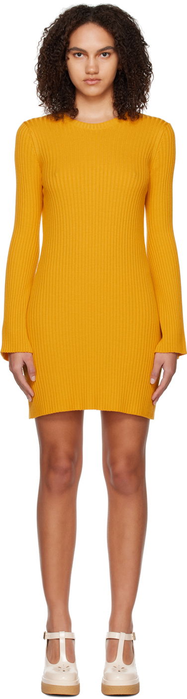Mekko CHLOÉ Flared Minidress Keltainen | CHC23SMR03650