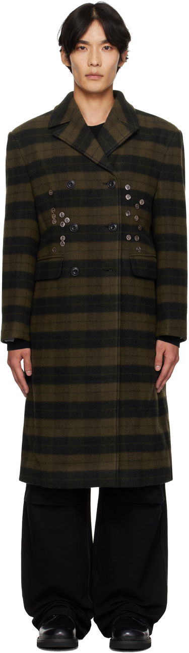 Takit Andersson Bell Andersson Bell Lacie Check Button Coat Vihreä | awa726w, 0
