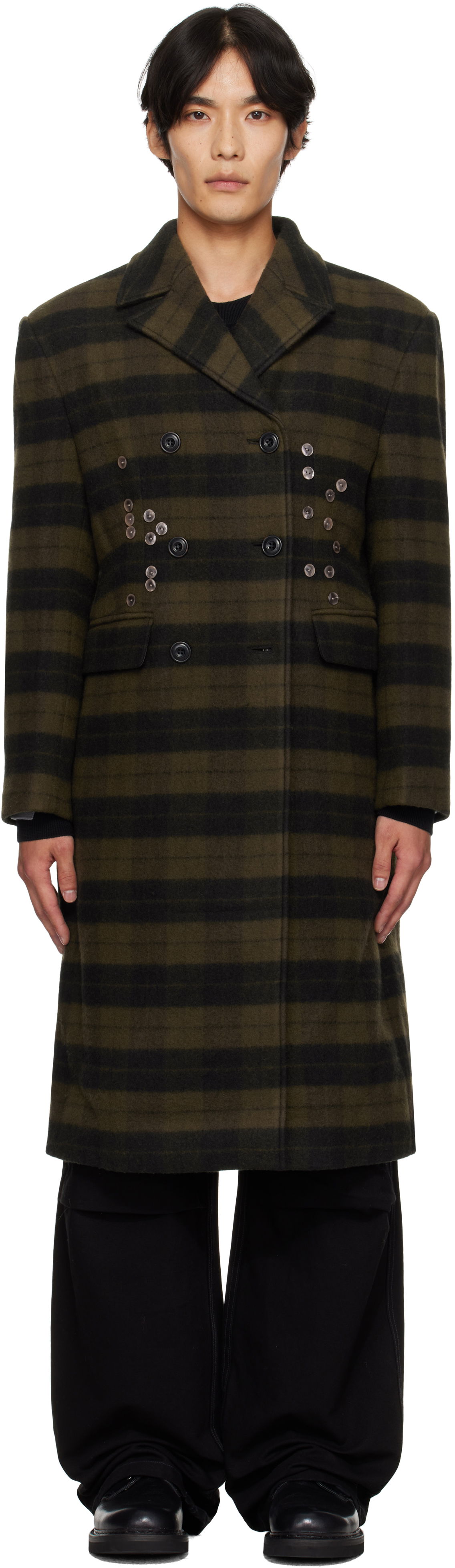 Takit Andersson Bell Andersson Bell Lacie Check Button Coat Vihreä | awa726w, 0
