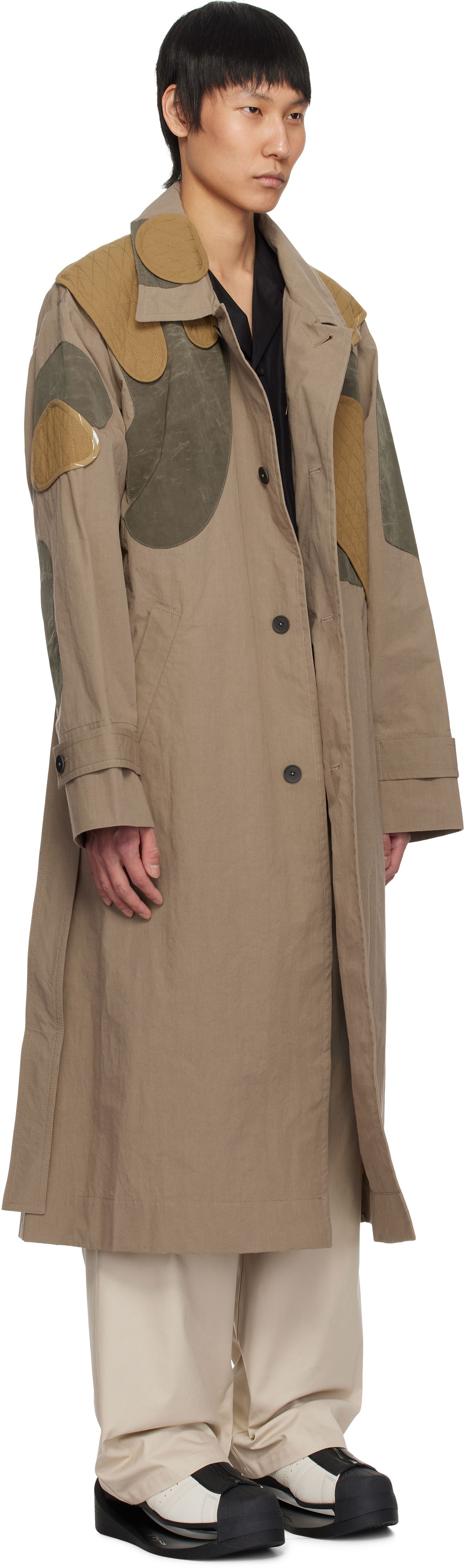 Trenssitakki Craig Green Craig Green Utility Patch Trench Coat Ruskea | CGSS25CWOLCO21, 1