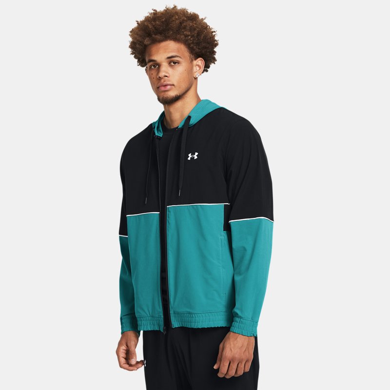 T-paita Under Armour Zone Gewebte Jacke für Herren Circuit Teal / Schwarz / Weiß S Turkoosi | 1383400-464