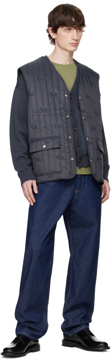 Liivi MAISON KITSUNÉ Maison Kitsuné Sleeveless Quilted Vest Tummansininen | OM02120WW9047, 3
