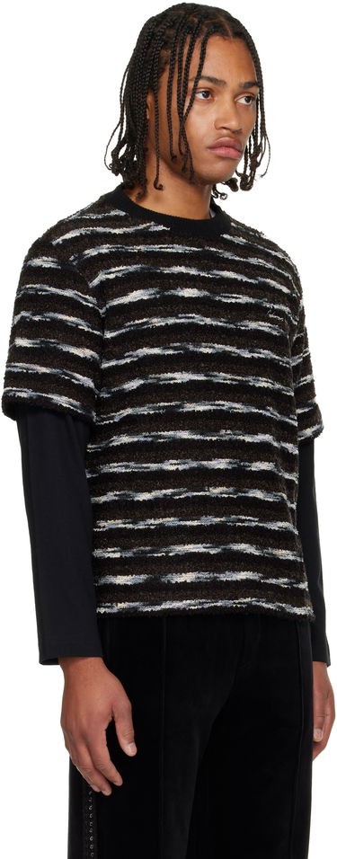 Villapaita Andersson Bell Textured Striped Short-Sleeve Layered Sweater Monivärinen | atb1373u, 4