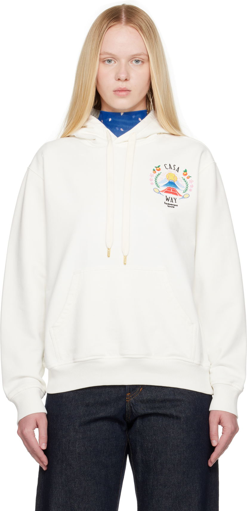 Huppari Casablanca Casablanca 'Casa Way' Mountain Hoodie Valkoinen | WPF25-JTP-362-01
